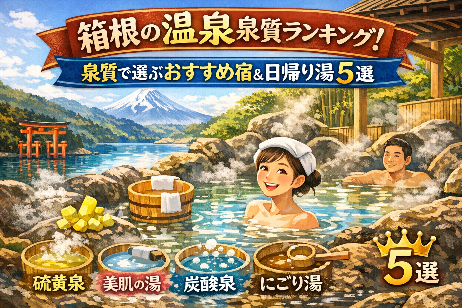 箱根の温泉泉質ランキング！泉質で選ぶおすすめ宿＆日帰り湯５選