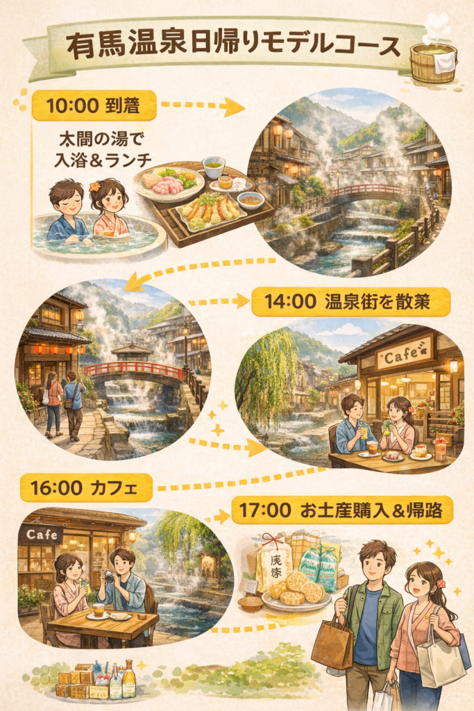 有馬温泉　半日で楽しめるモデルコース