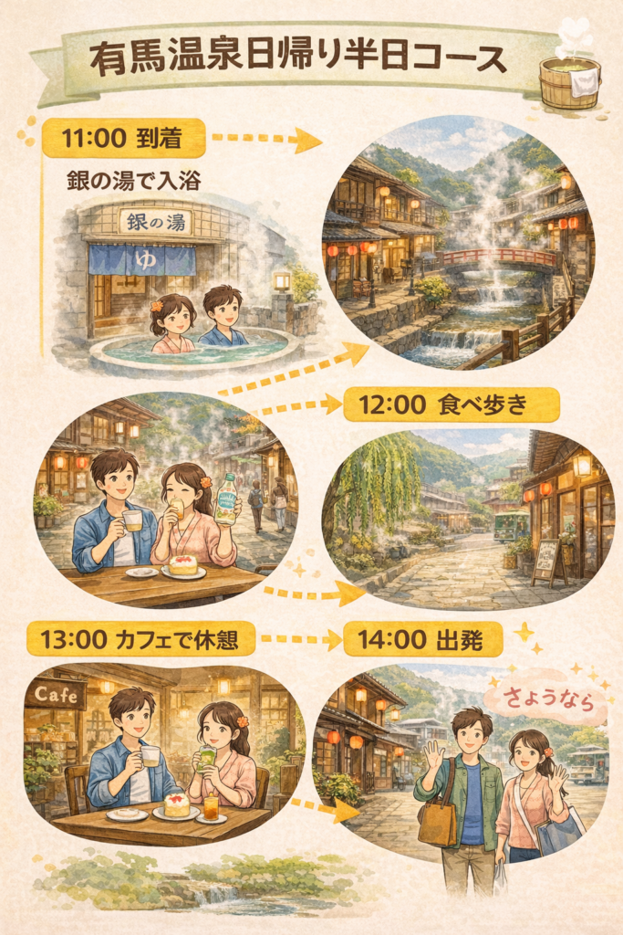 有馬温泉　半日で楽しめるモデルコース