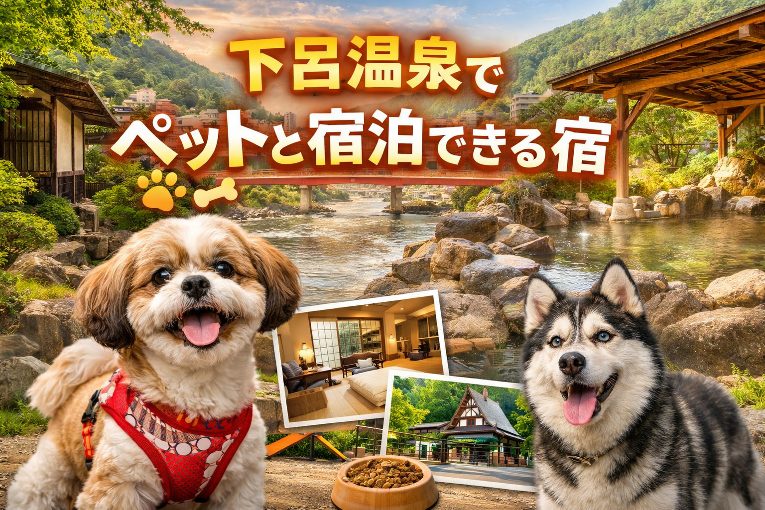 【保存版】下呂温泉で犬と泊まれる宿5選|愛犬と楽しむ癒しの温泉旅