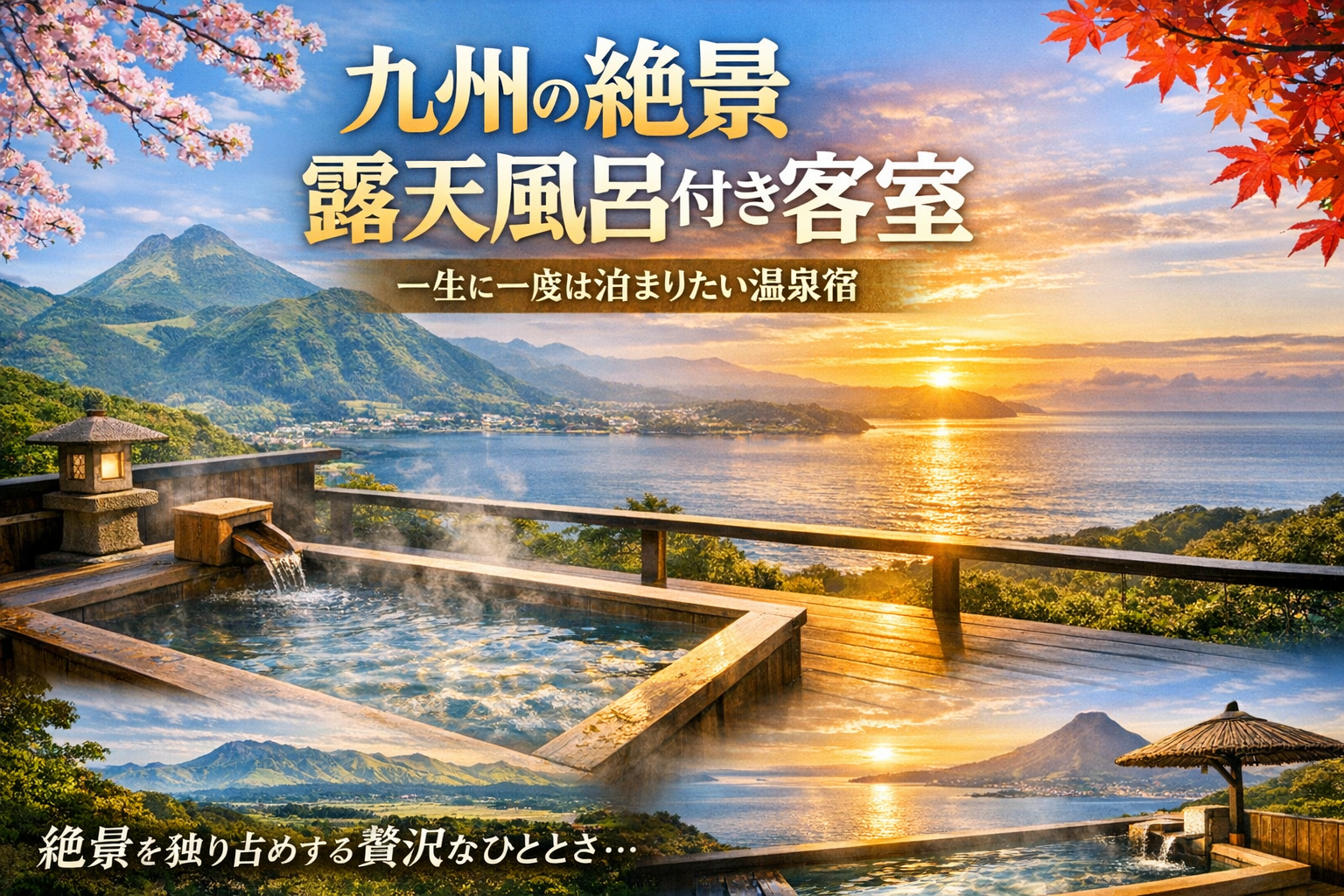 【九州旅行】露天風呂付き客室で絶景を独り占めする贅沢旅