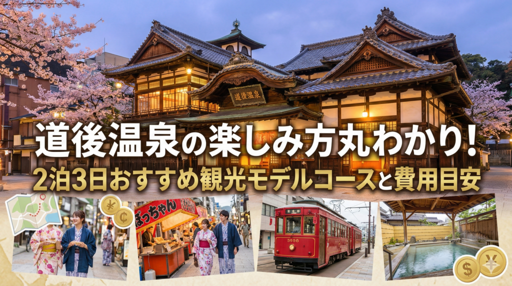 道後温泉の楽しみ方丸わかり！2泊3日おすすめ観光モデルコースと費用目安