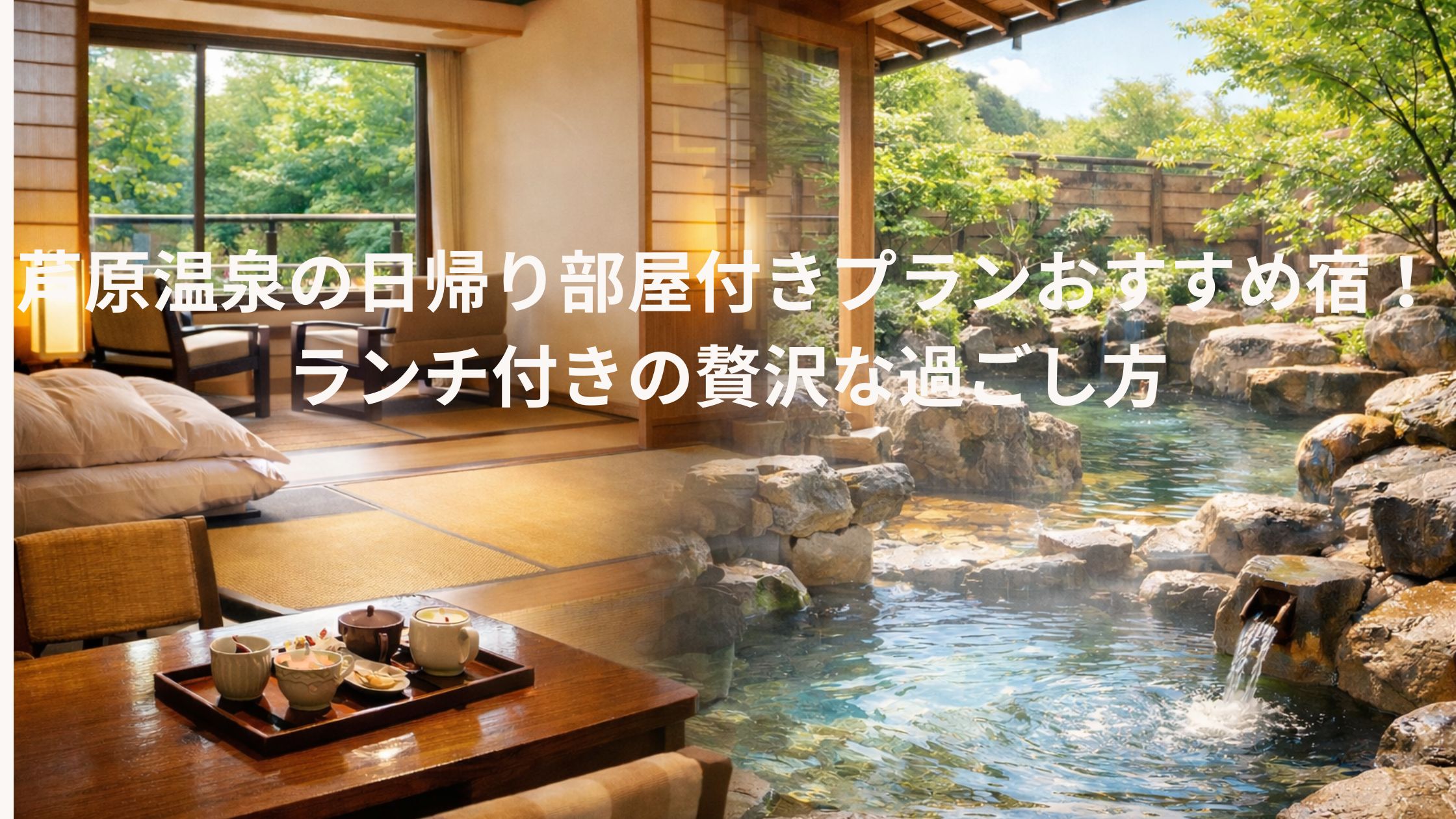 芦原温泉の日帰り部屋付きプランおすすめ宿!ランチ付きの贅沢な過ごし方